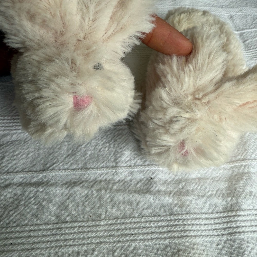 Pink bunny slippers